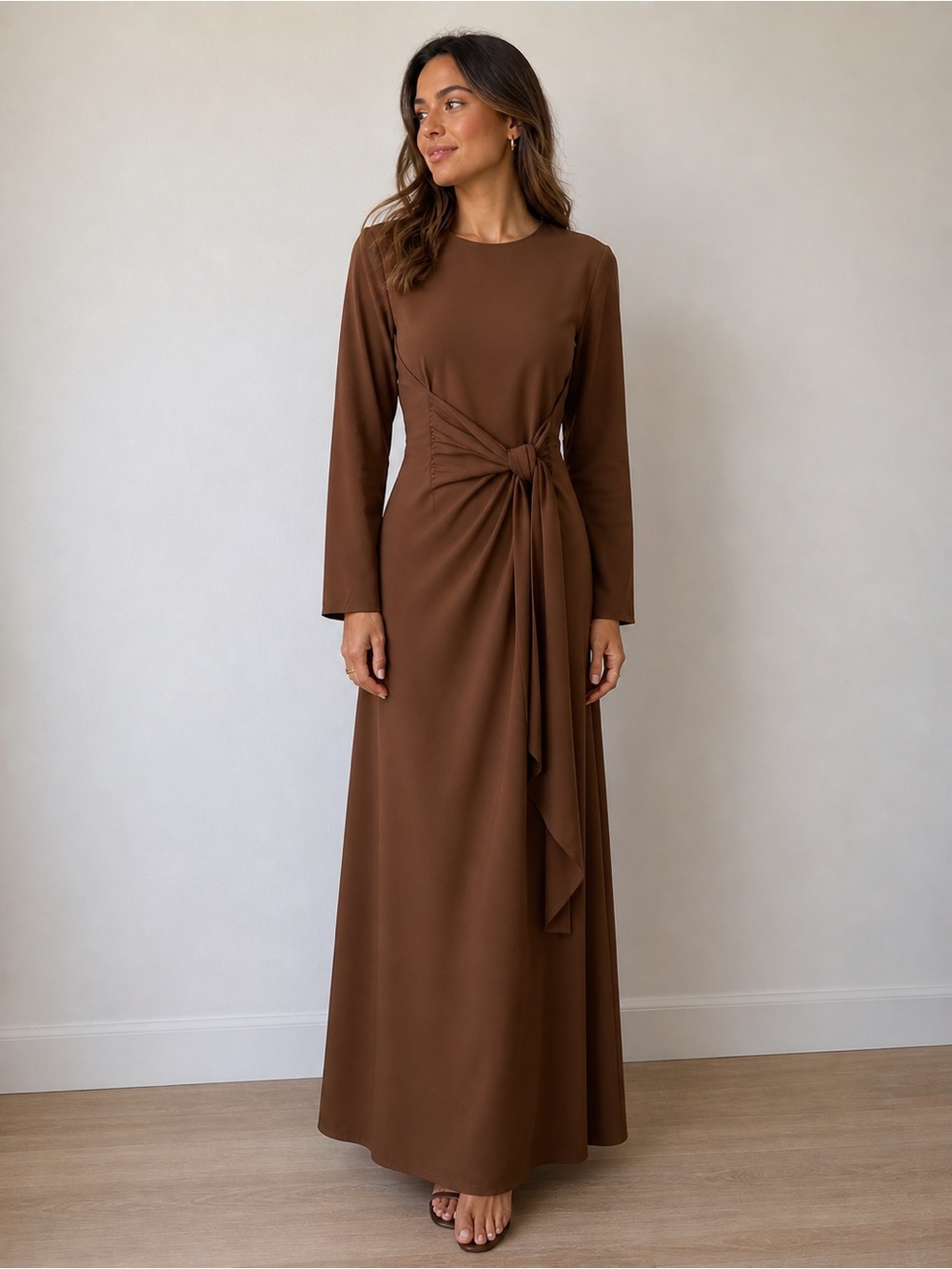 Veiled NY Isabella Tie Waist Maxi Dress Size Small